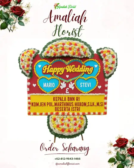 Papan Bunga Pernikahan Kamboneri